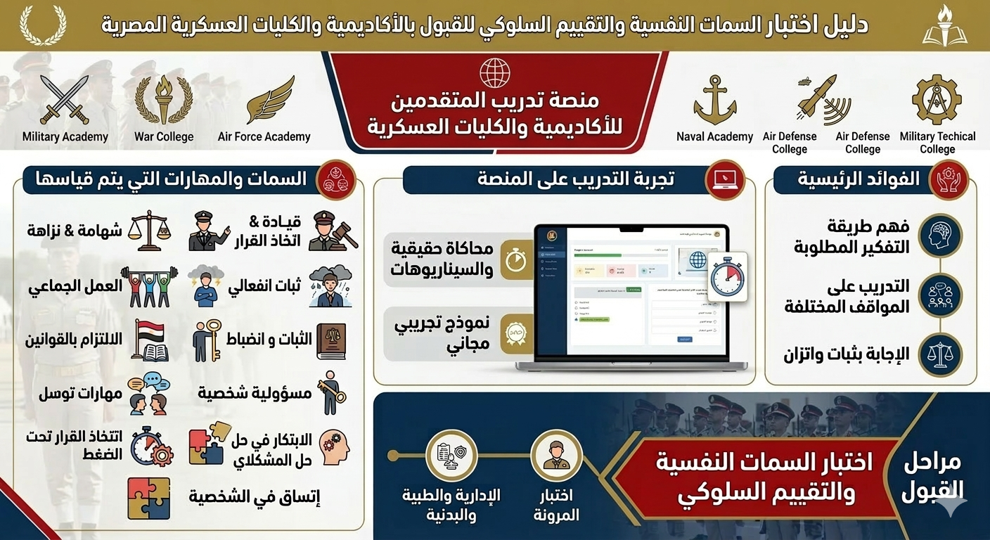 اختبار السمات النفسية والتقييم السلوكي للأكاديمية العسكرية